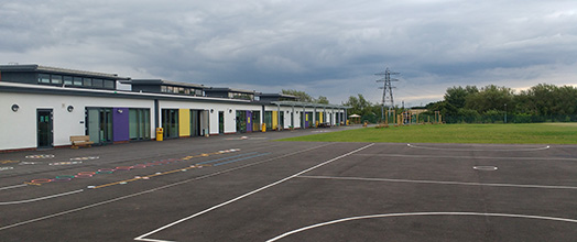 Ysgol Panteg - The playground and field at the rear of the school
