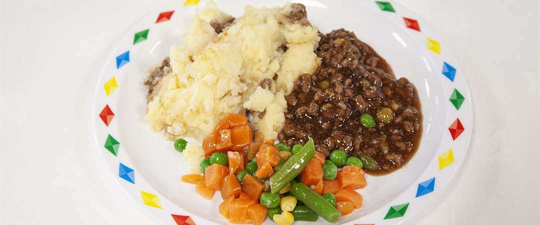 Cottage pie with veg selection and gravy