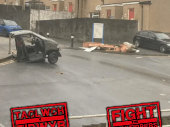 Fly tipped van parts in Ty Mynydd Close
