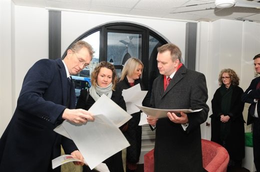 Secretary of State for Wales, David TC Davies, visiting Pontypool