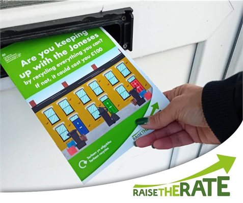 Are you Keeping up with the Joneses leaflet in letterbox