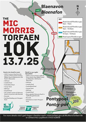 Mic Morris Torfaen 10K road closures