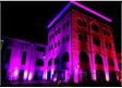 Pontypool Civic Centre goes purple in celebration of Census 2021