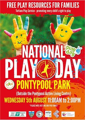 Free play equipment on National Play Day 2020