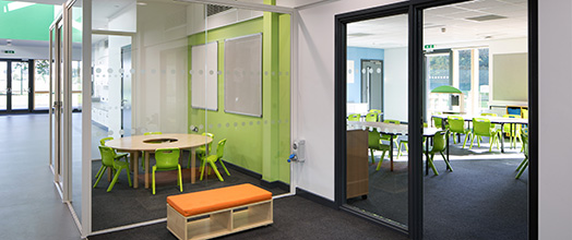 Llantarnam Community Primary School - One of the break-out pods and a classroom