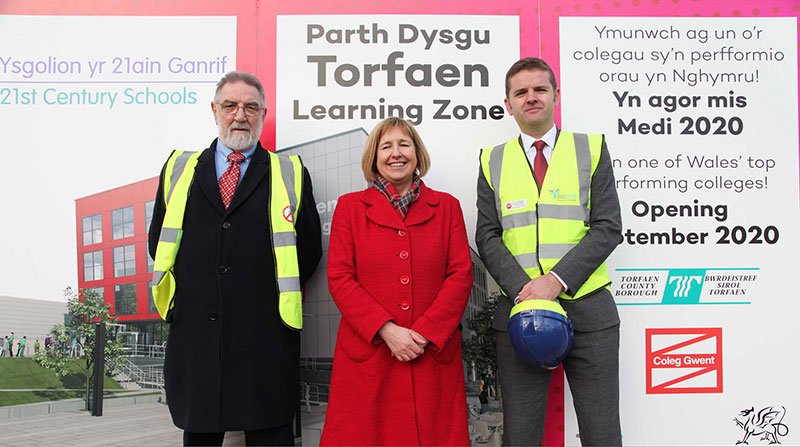 Sod cutting at the Torfaen Learning Zone