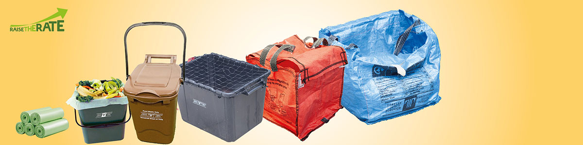 Recycling container collection hubs