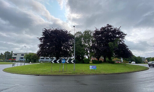 Junction of Llanfrechfa Way and Llantarnam Road