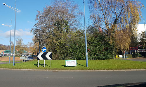 Sainsbury’s roundabout Llewellyn Street by car park to Asda
