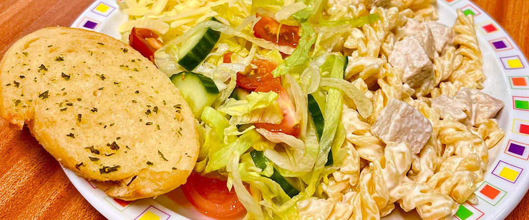 Chicken mayonnaise pasta