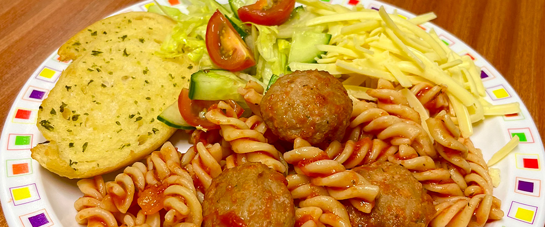 Pork and carrot meatballs in a rich tomato sauce