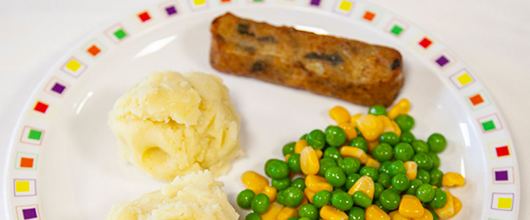 Glamorgan Style Sausage with Mashed Potato, Beans or Seasonal Vegetables