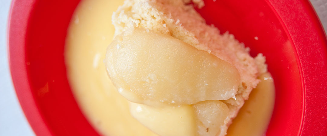 Spicy Pear Cake and Custard