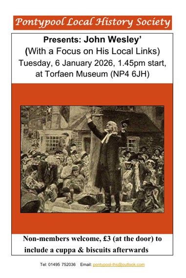 Pontypool Local History Society Presents: John Wesley