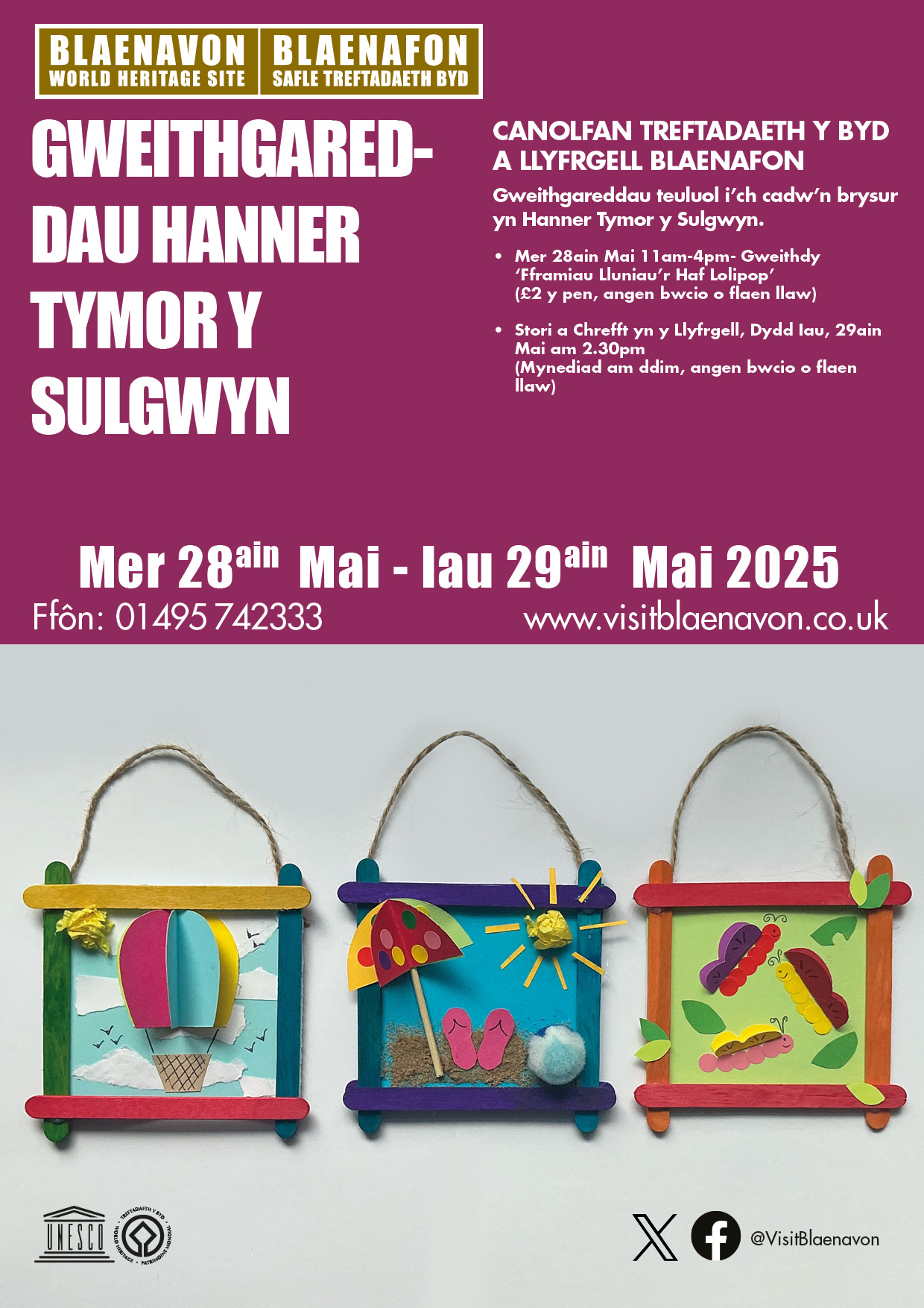 Whitsun Half Term Activities Poster (Welsh)