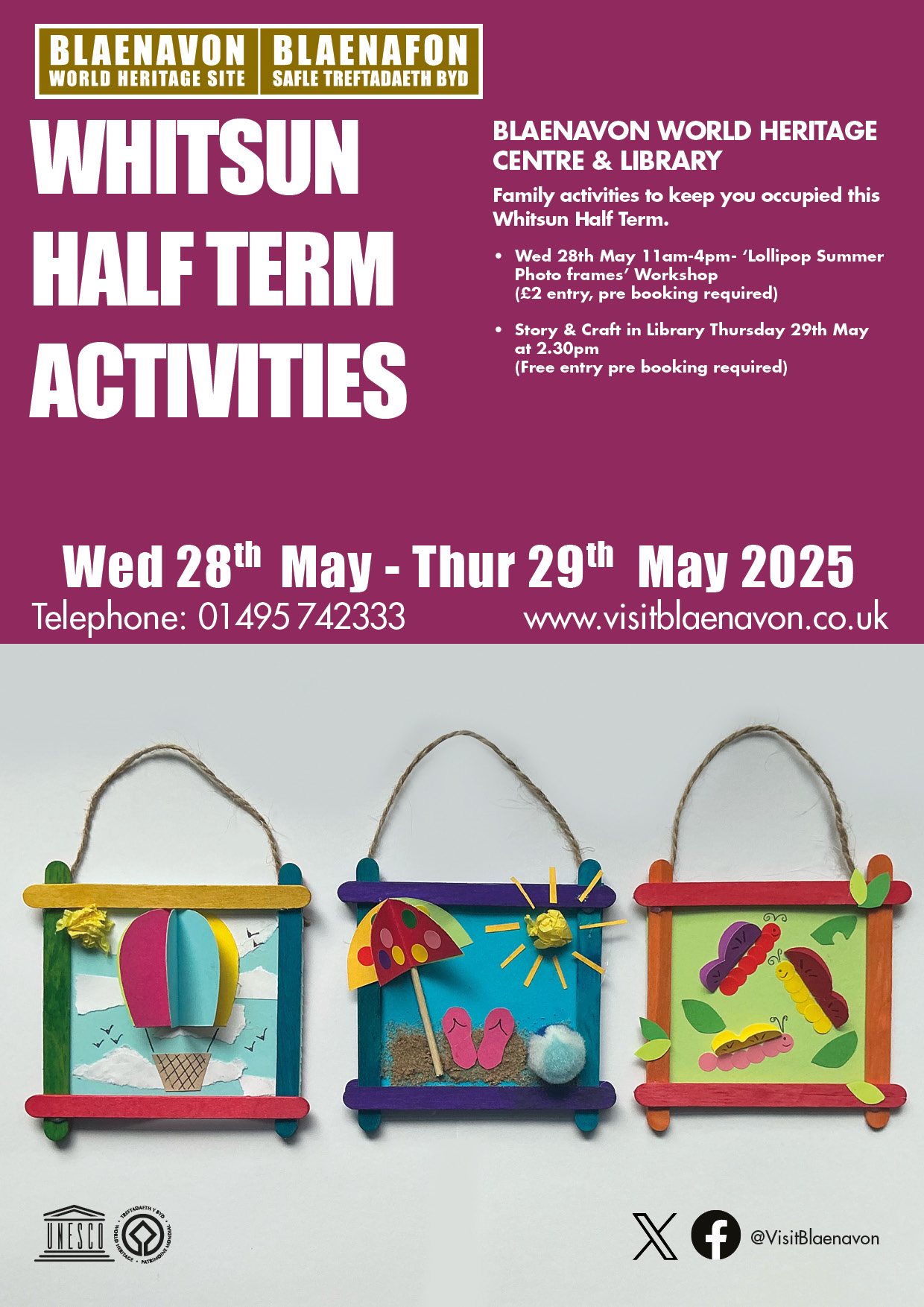 Whitsun Half Term Activities Poster