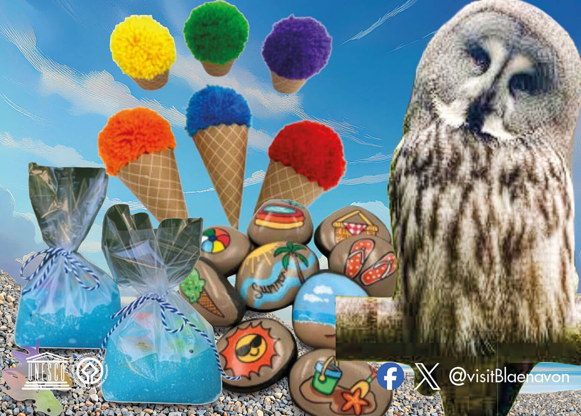 Montage of the summer activities available at Blaenavon World Heritage Centre