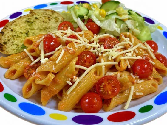 Cherry tomato and mascarpone (pasta meal of the day)