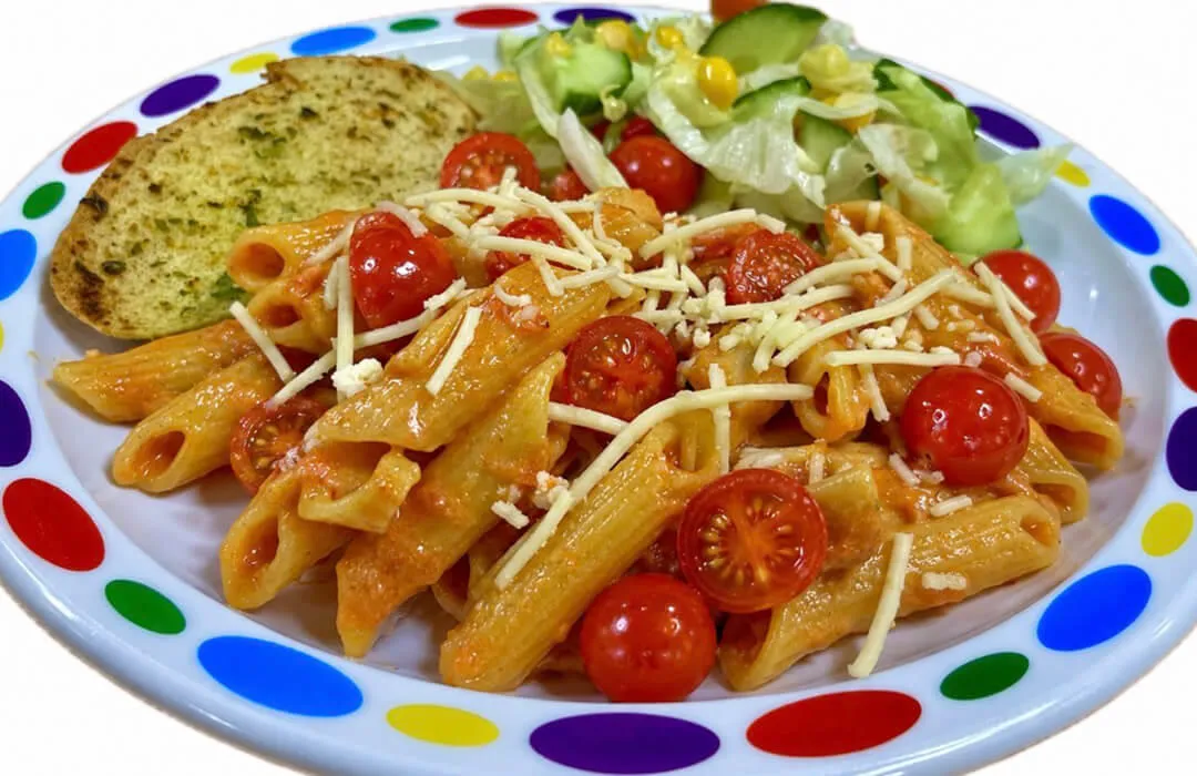 Cherry tomato and mascarpone (pasta meal of the day)