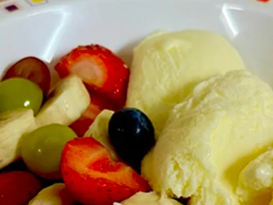 Vanilla Ice Cream with Mandarins