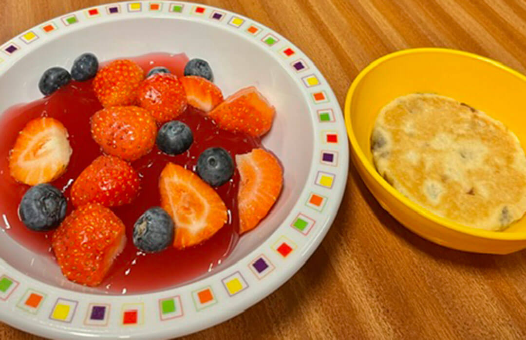 Fruit jelly & Welsh cake