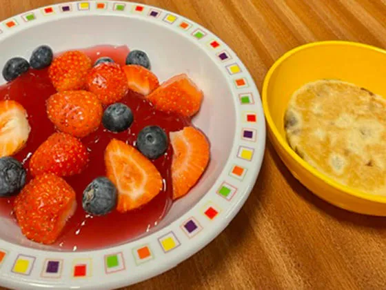 Fruit jelly & Welsh cake