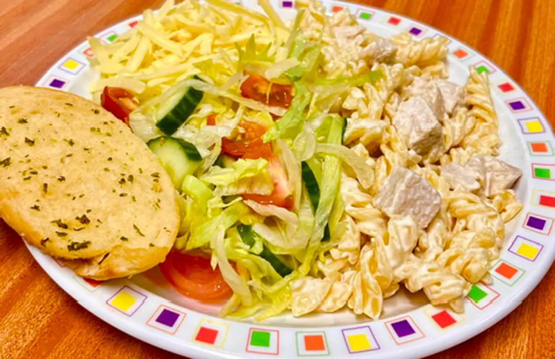 Chicken mayonnaise pasta