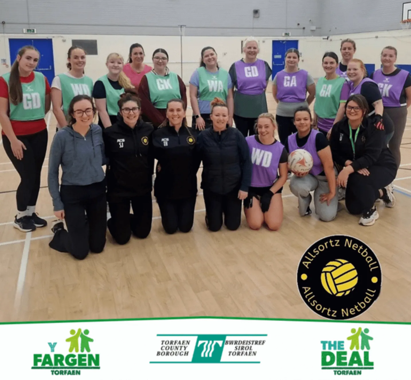 Members of the Allsortz Netball Club