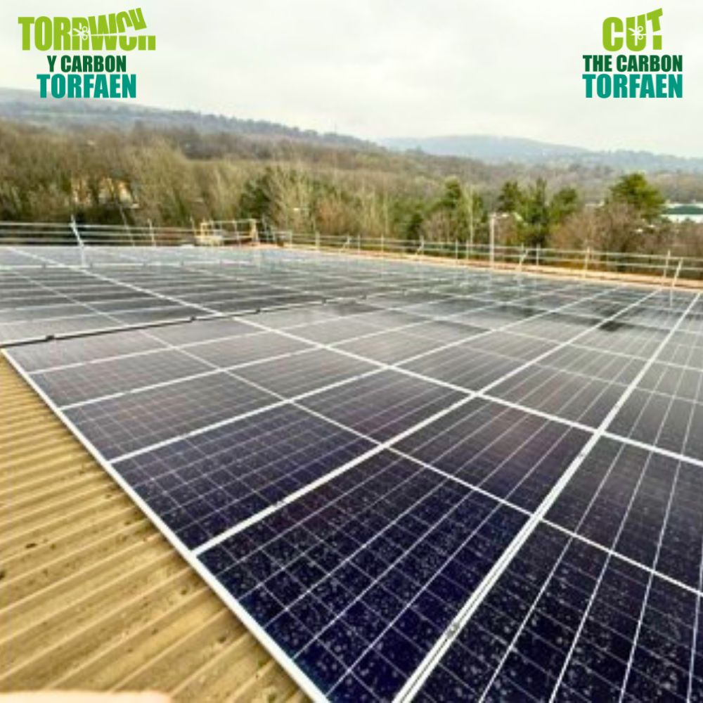 Solar panels on a business roof
