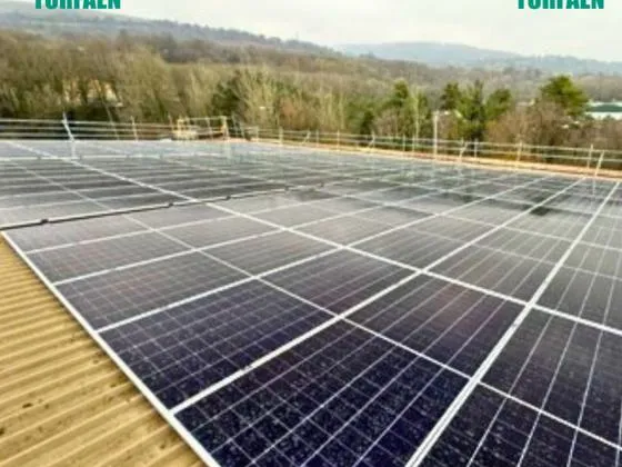 Solar panels on a business roof