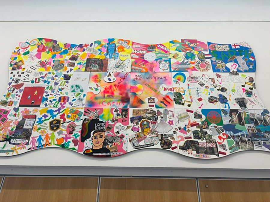 A colourful jigsaw to celebrate inclusion, developed by the Torfaen Youth Alliance
