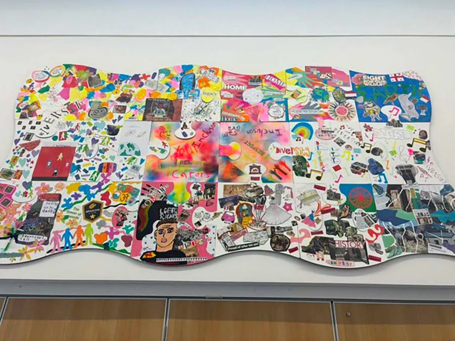 A colourful jigsaw to celebrate inclusion, developed by the Torfaen Youth Alliance