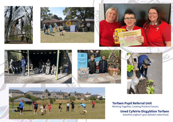 Various images of activities taking place at the Pupil Referral Unit