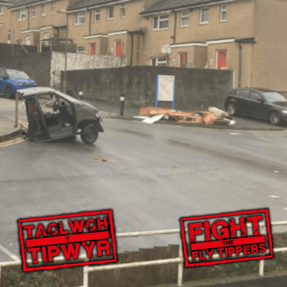 Fly tipped van parts in Ty Mynydd Close