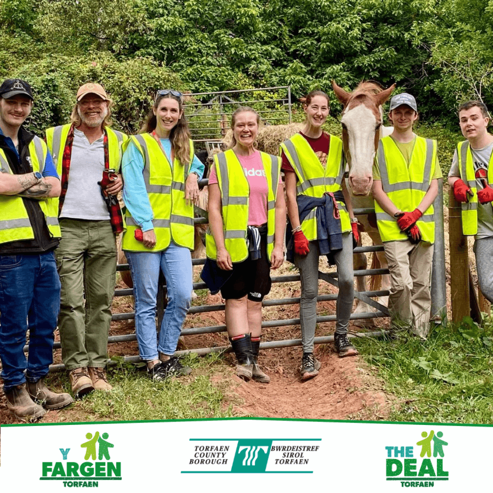 Volunteers at Greenmeadow Farm