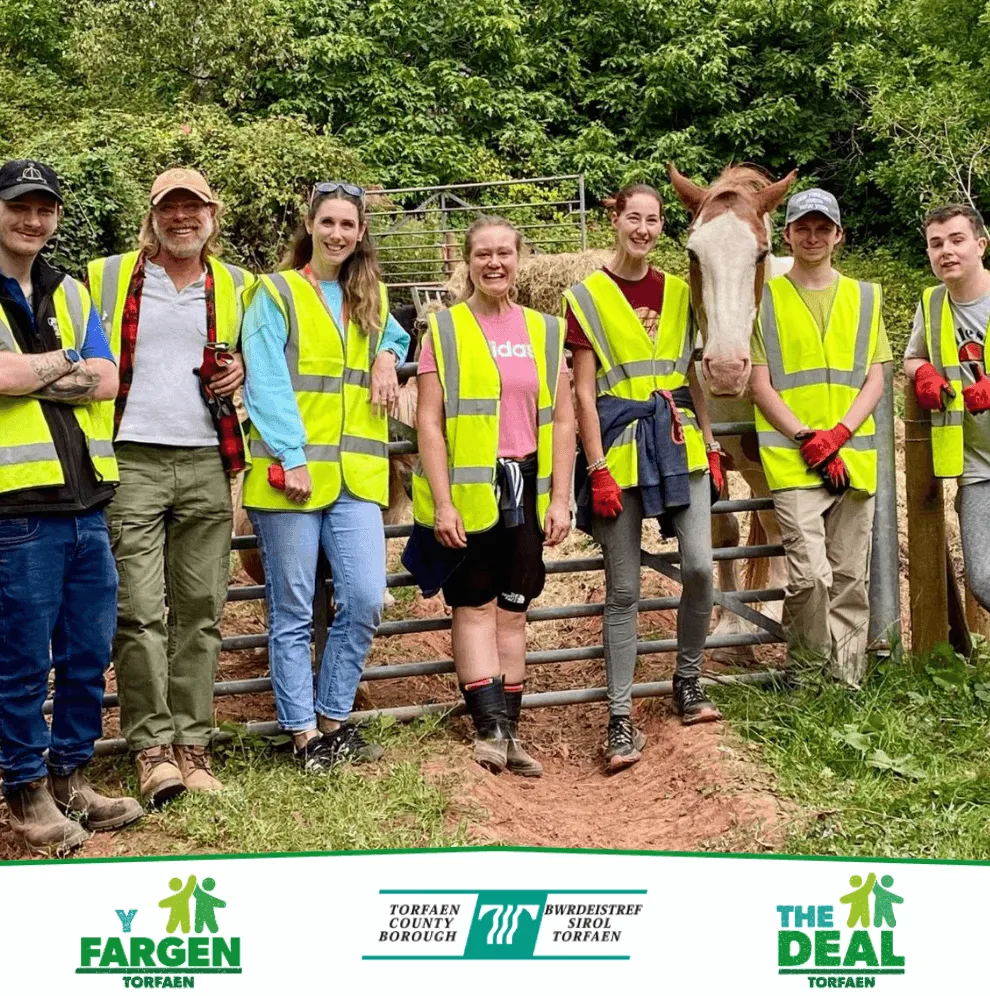 Volunteers at Greenmeadow Farm
