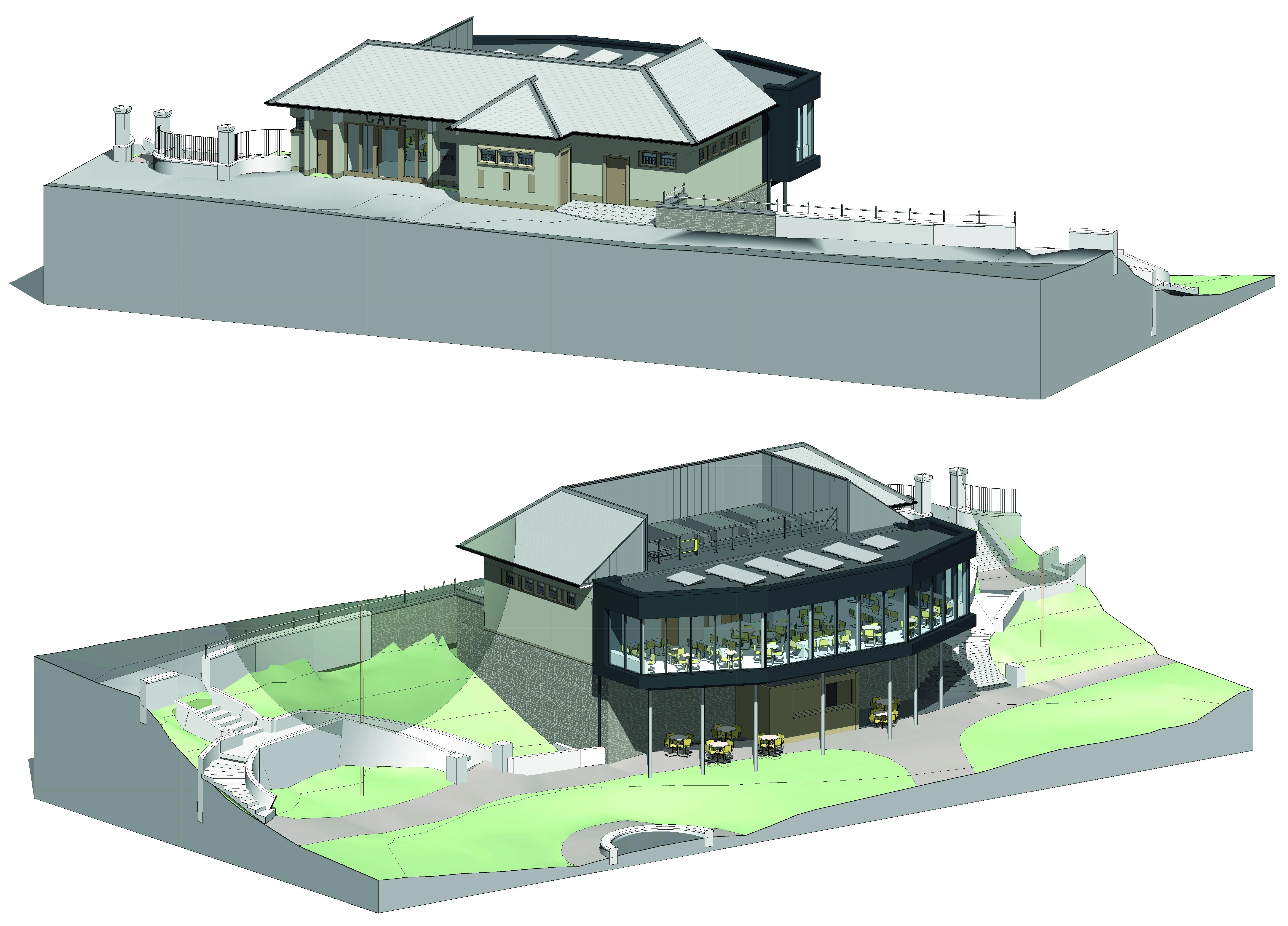 Cafe Proposed 3D Views