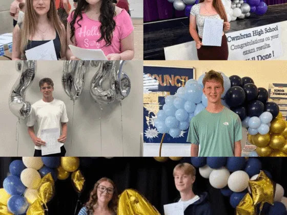 pupils holding there gcse results