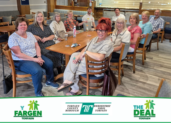 Members of The Dickie Tickers group at Llanyrafon Social Club