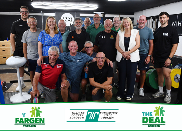 Nerys Evans MS with the Thrive Over-60s Weightlifting Group